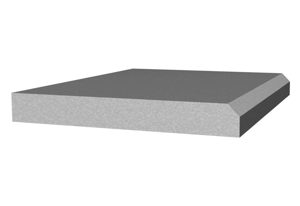 An image of a grey concrete block on a white background.