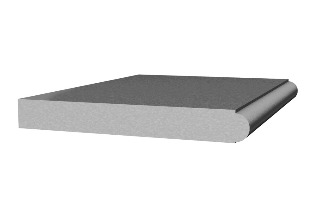 An image of a gray board on a white background.
