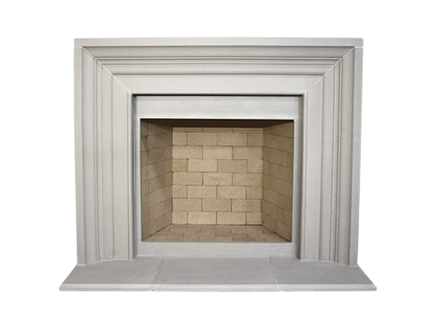 A white fireplace with a brick surround, perfect for adding warmth and charm to your living space.