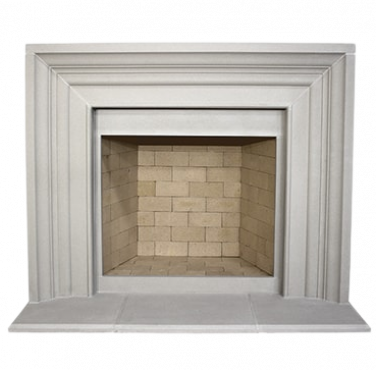 A white fireplace with a brick surround, perfect for adding warmth and charm to your living space.